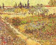 Vincent Van Gogh Garden in Bloom, Arles oil painting
